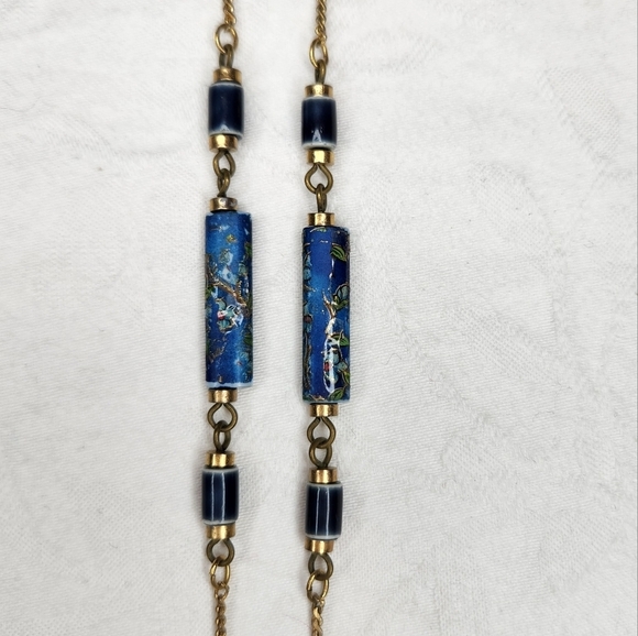 vintage handmade cloisine necklace - Picture 4 of 8